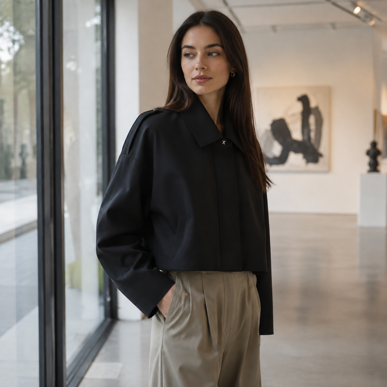 Suede Cropped Jacket