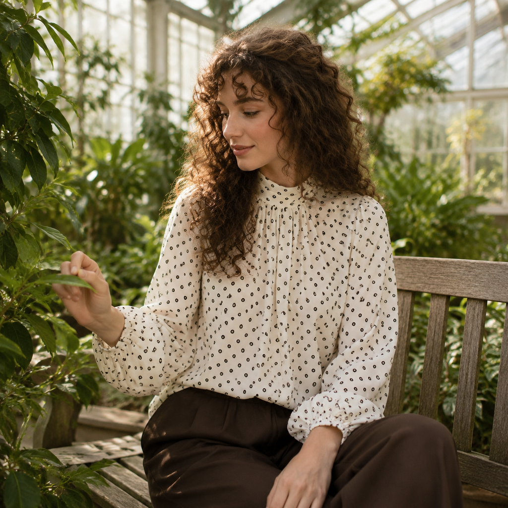 Polka-dot blouse