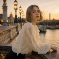 Solid Ruffled Blouse