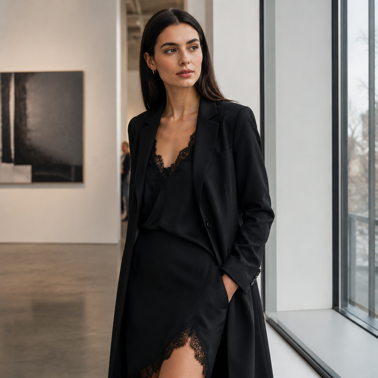 Asymmetric hem dress