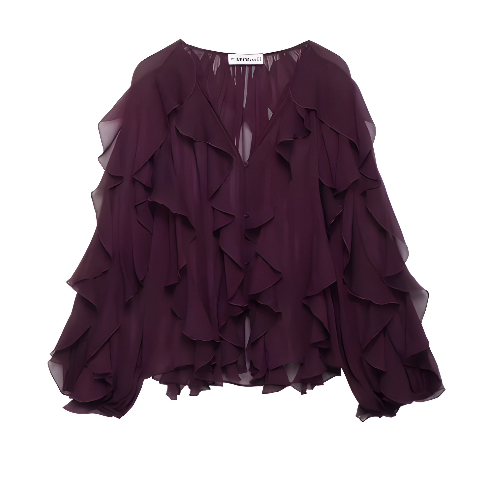 Solid Ruffled Blouse