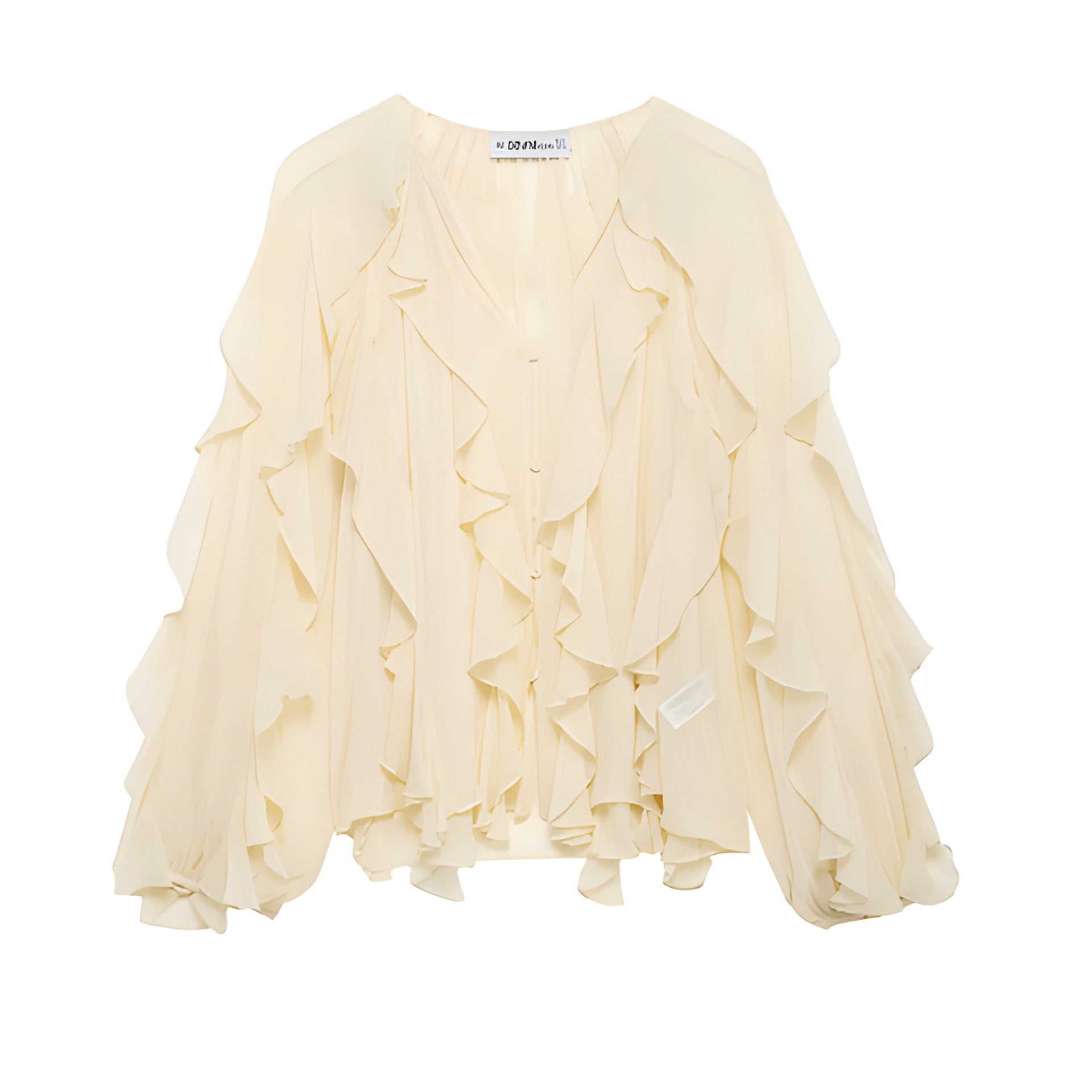 Solid Ruffled Blouse